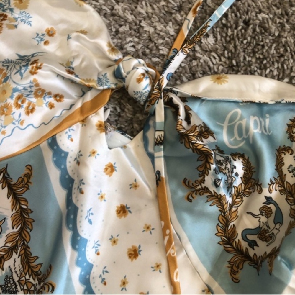 Reformation Sorrentine Silk Dress - L'Isola Di Capri - Picture 4 of 7